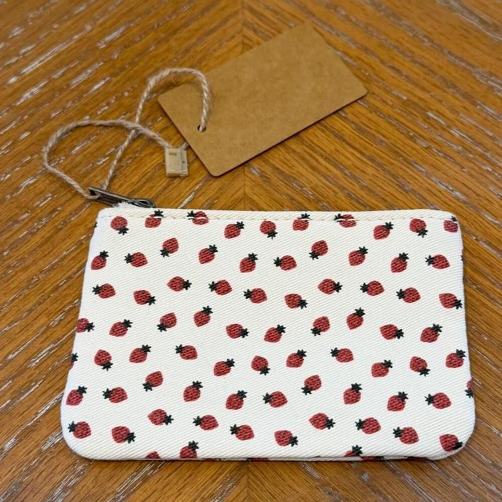 NWT Brandy Melville Cotton Strawberry Coin Purse